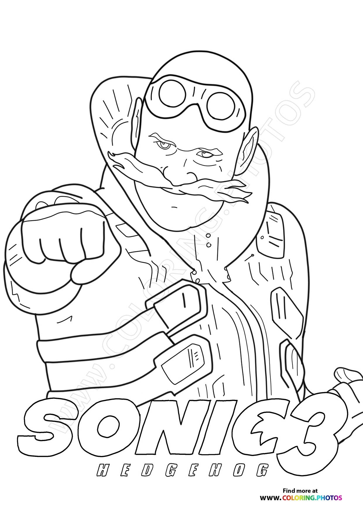 Dr Robotnik From Sonic 3 Coloring Pages For Kids Dr Robotnik From Sonic 3 Coloring Pages For Kids
