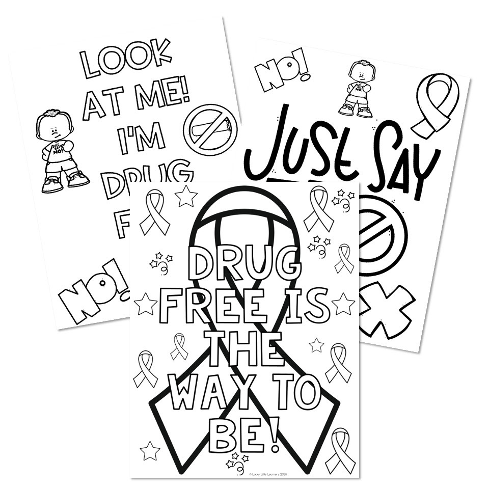 Drug Prevention Coloring Pages Lucky Little Learners