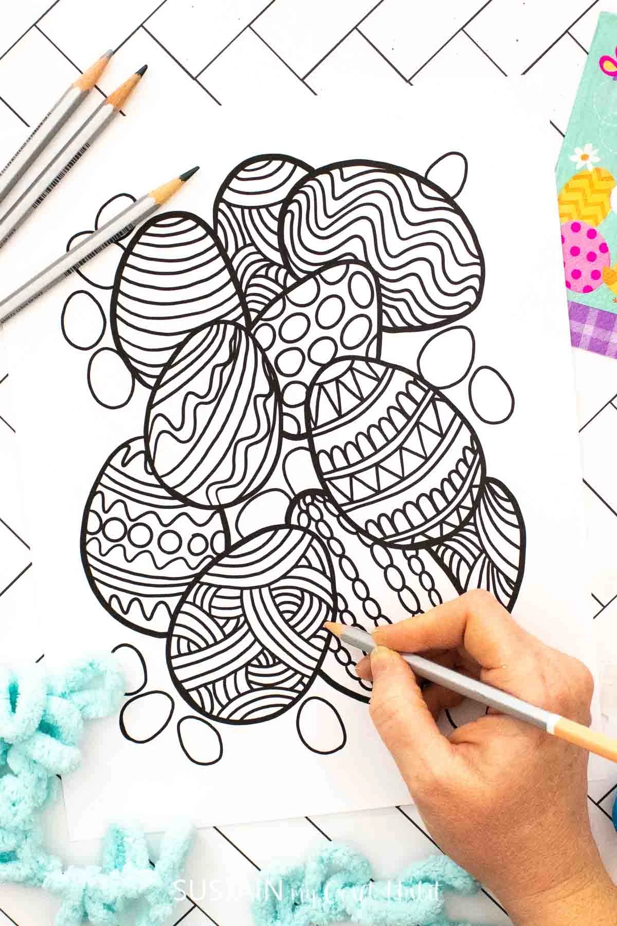Easter Egg Coloring Pages FREE Printable Sustain My Craft Habit Easter Egg Coloring Pages FREE Printable Sustain My Craft Habit