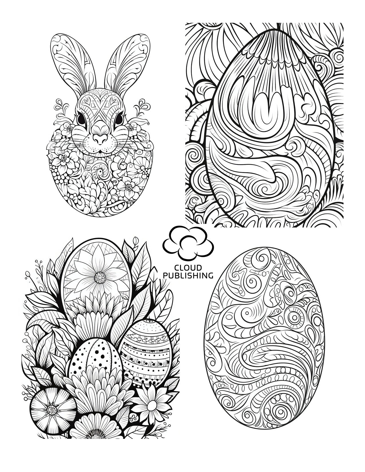 Free Coloring Pages For Easter Eggs Free Coloring Pages For Easter Eggs