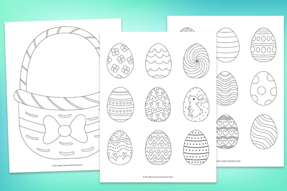 Easter Eggs Coloring Pages Free Printable Mrs Merry Easter Eggs Coloring Pages Free Printable Mrs Merry