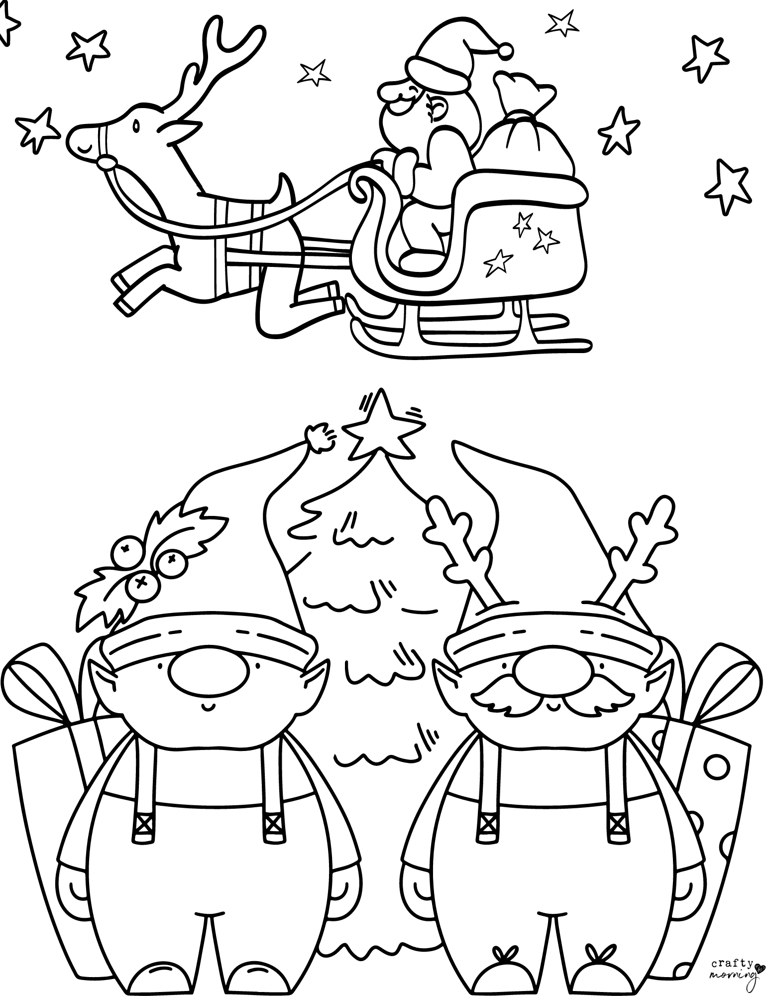 Elf Free Coloring Pages Elf Free Coloring Pages
