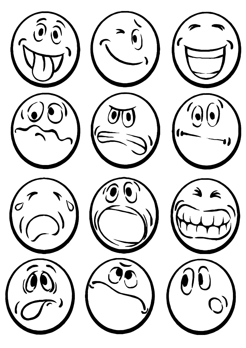Emotions Coloring Pages To Print Free Printable Coloring Pages