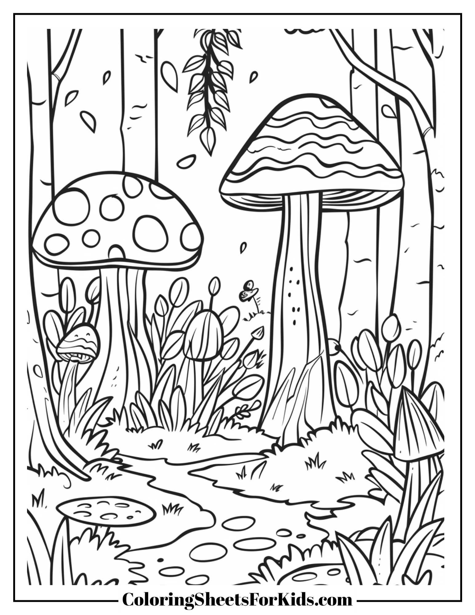 Enchanted Forest Coloring Pages Free PDF Printables Coloring Sheets For Kids