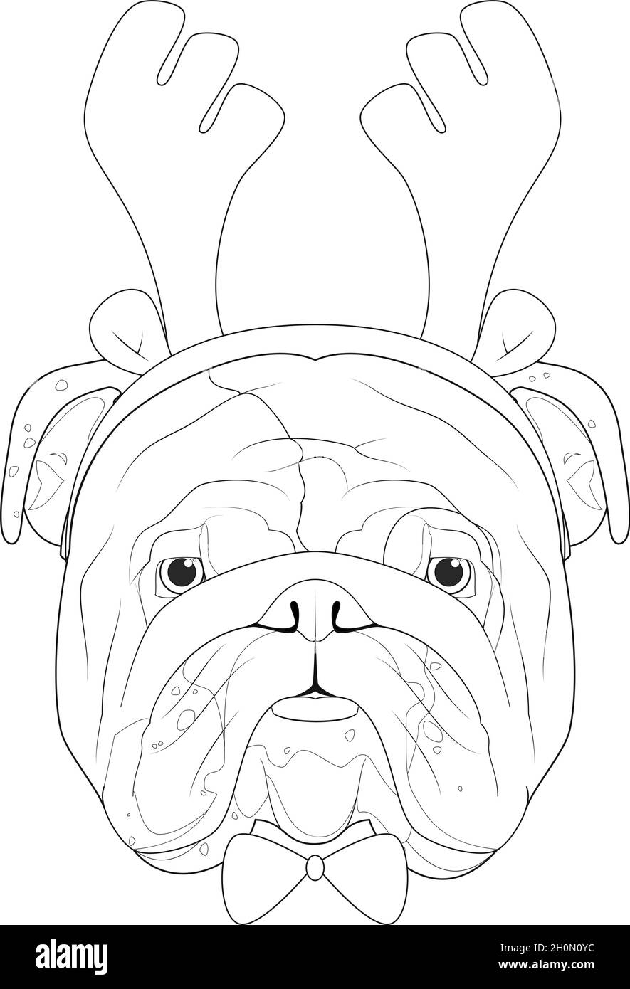English Bulldog Dog Cartoon Coloring Hi res Stock Photography And Images Alamy