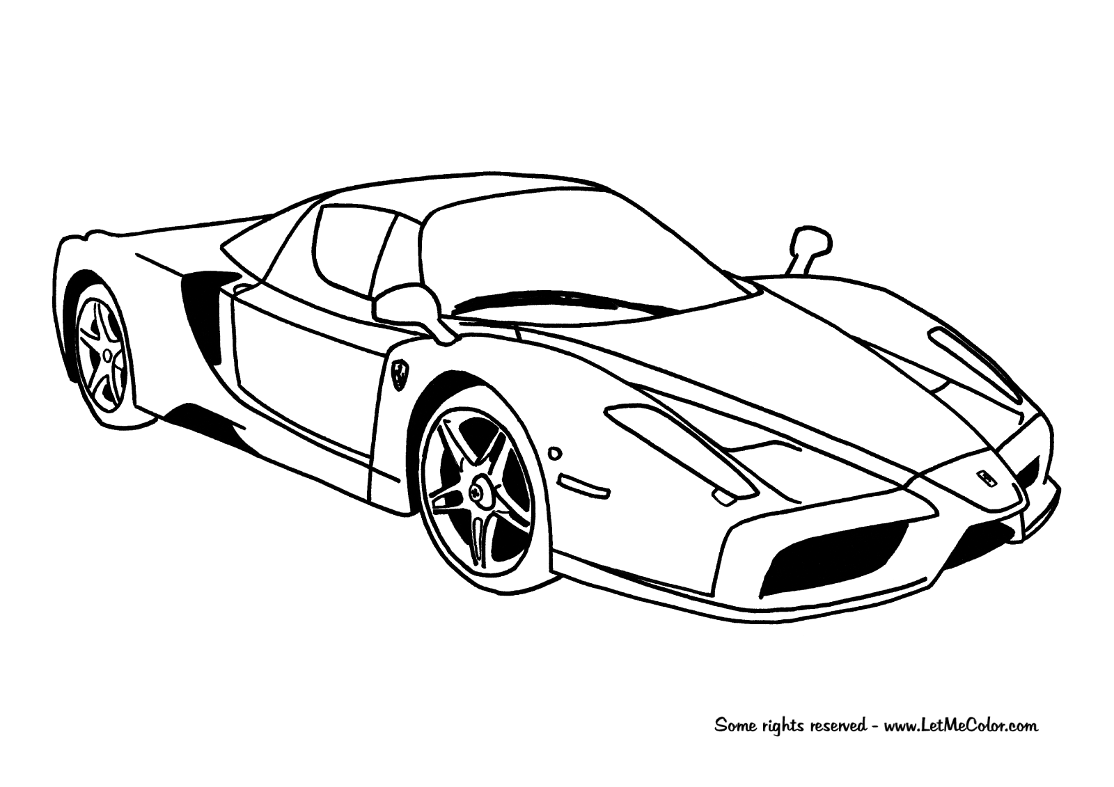 Enzo Ferrari Coloring Page LetMeColor