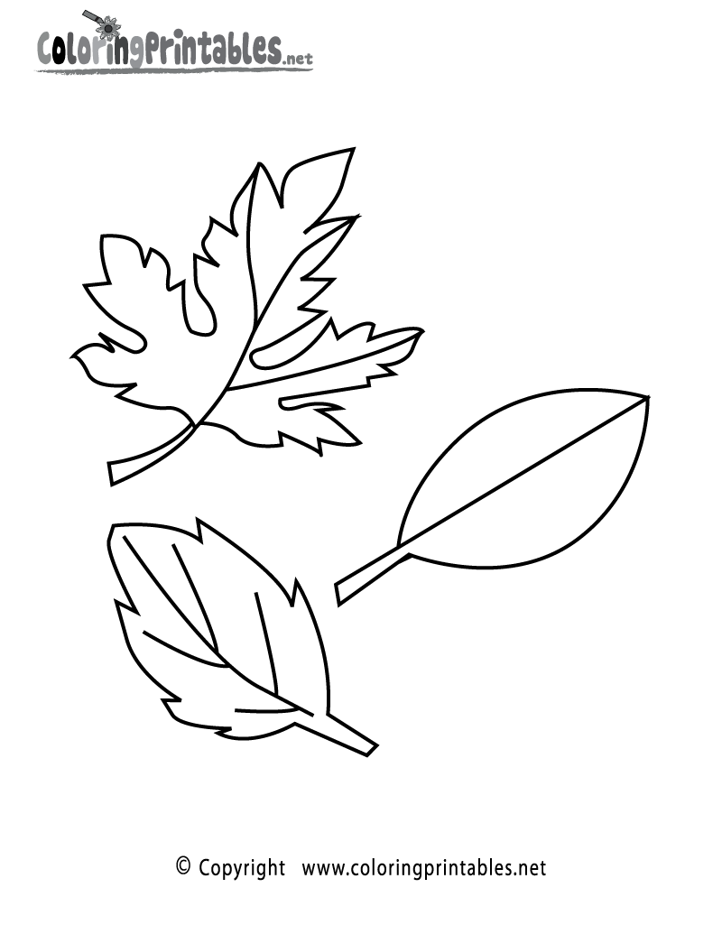 Autumn Leaves Printable Coloring Pages
