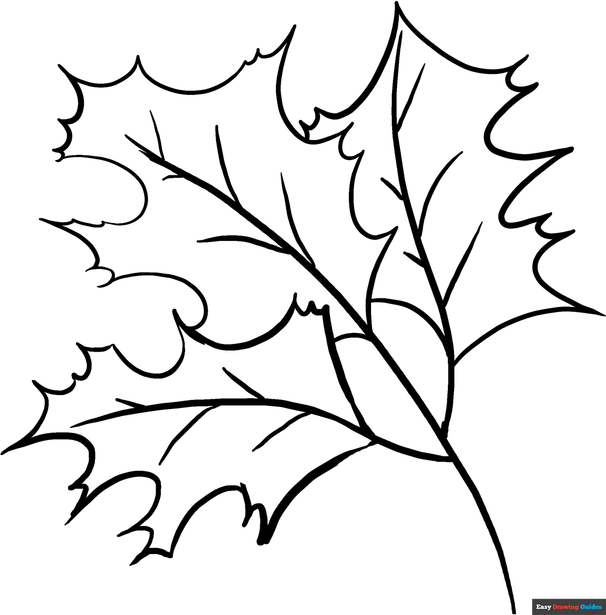 Fall Oak Leaves Coloring Page Easy Drawing Guides Fall Oak Leaves Coloring Page Easy Drawing Guides