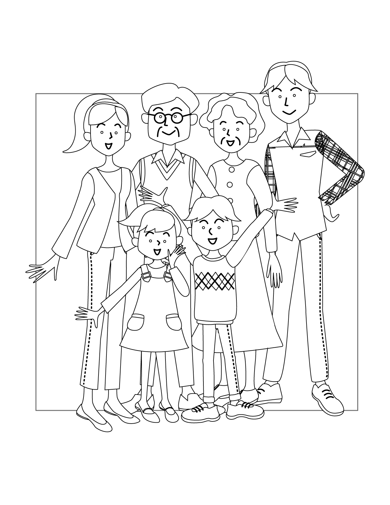 Family Coloring Page Printable Coloring Pages FREE
