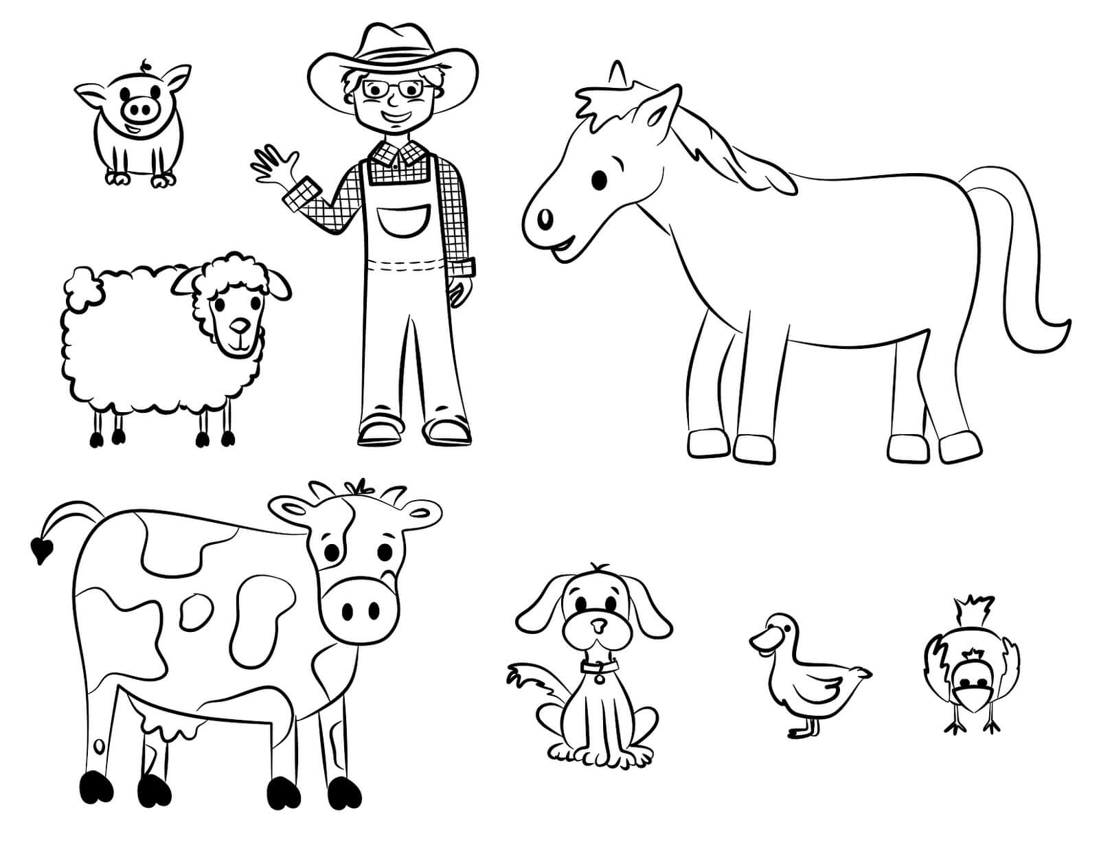 Farmer Coloring Pages Printable