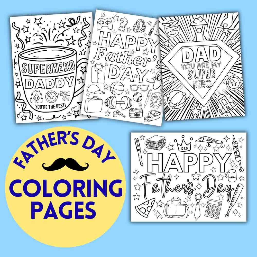 Best Dad Coloring Page Printable