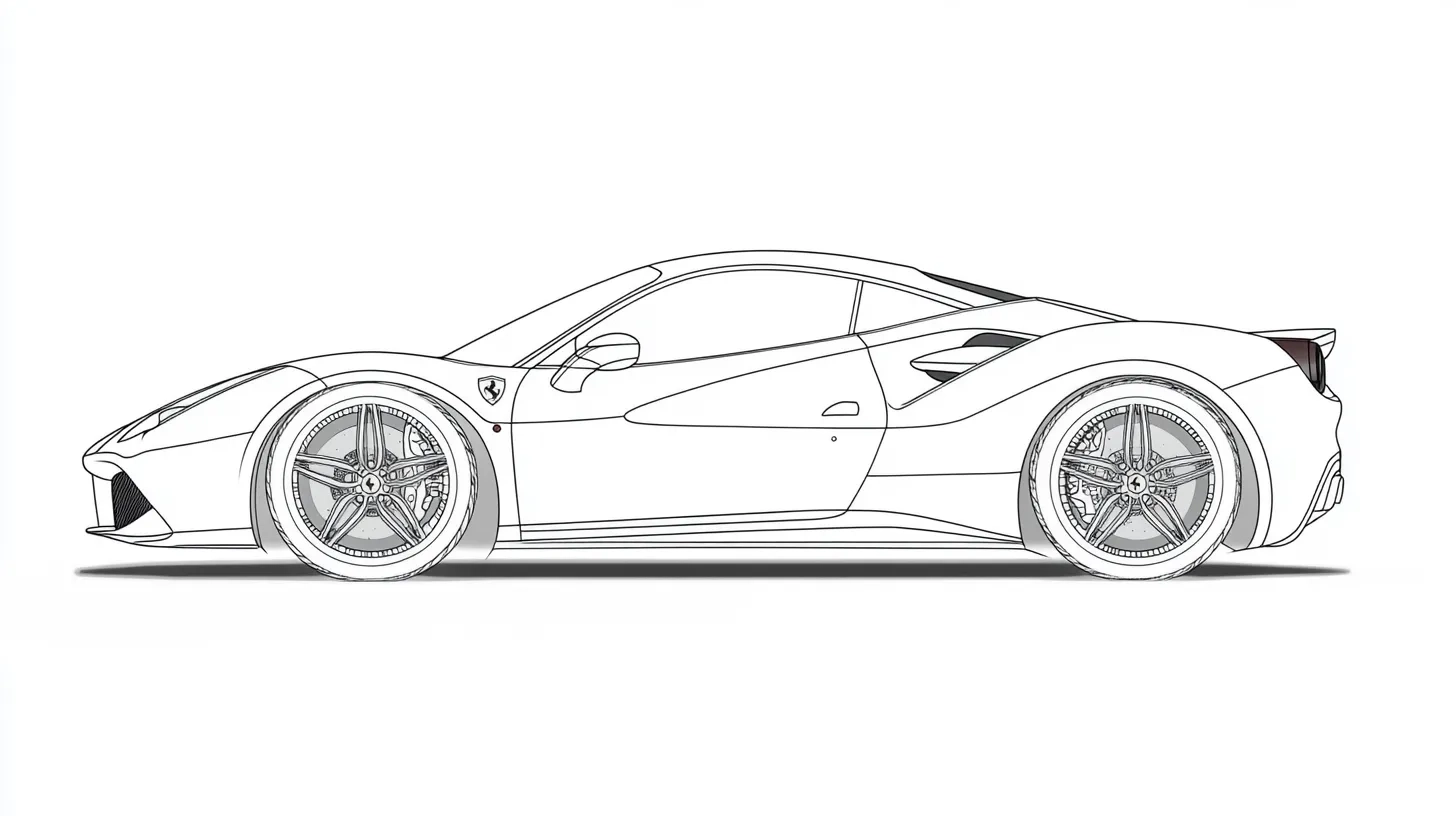 Ferrari Coloring Pages To Print Free Printable Coloring Pages