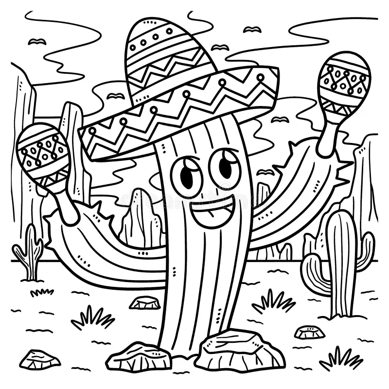 Fiesta Coloring Page Stock Illustrations 287 Fiesta Coloring Page Stock Illustrations Vectors Clipart Dreamstime