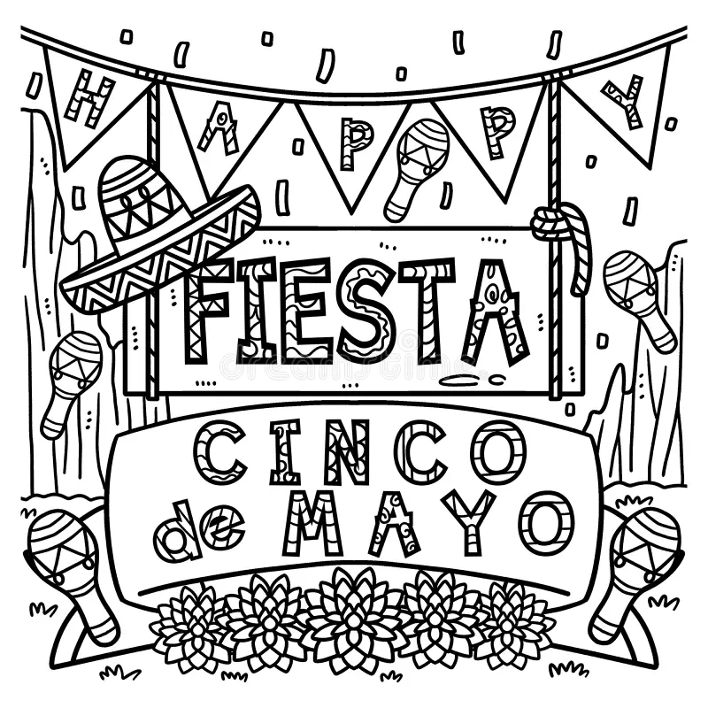Fiesta Coloring Page Stock Illustrations 287 Fiesta Coloring Page Stock Illustrations Vectors Clipart Dreamstime