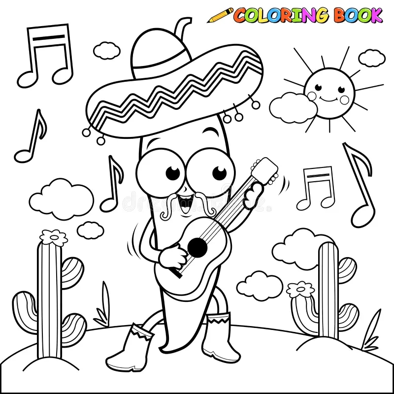 Fiesta Coloring Page Stock Illustrations 287 Fiesta Coloring Page Stock Illustrations Vectors Clipart Dreamstime