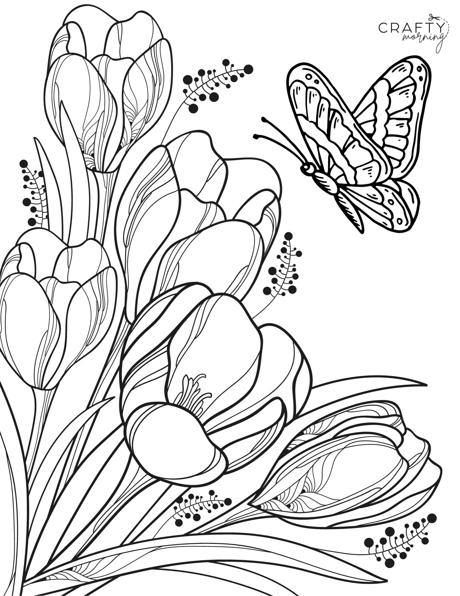 Flower Coloring Pages To Print Crafty Morning