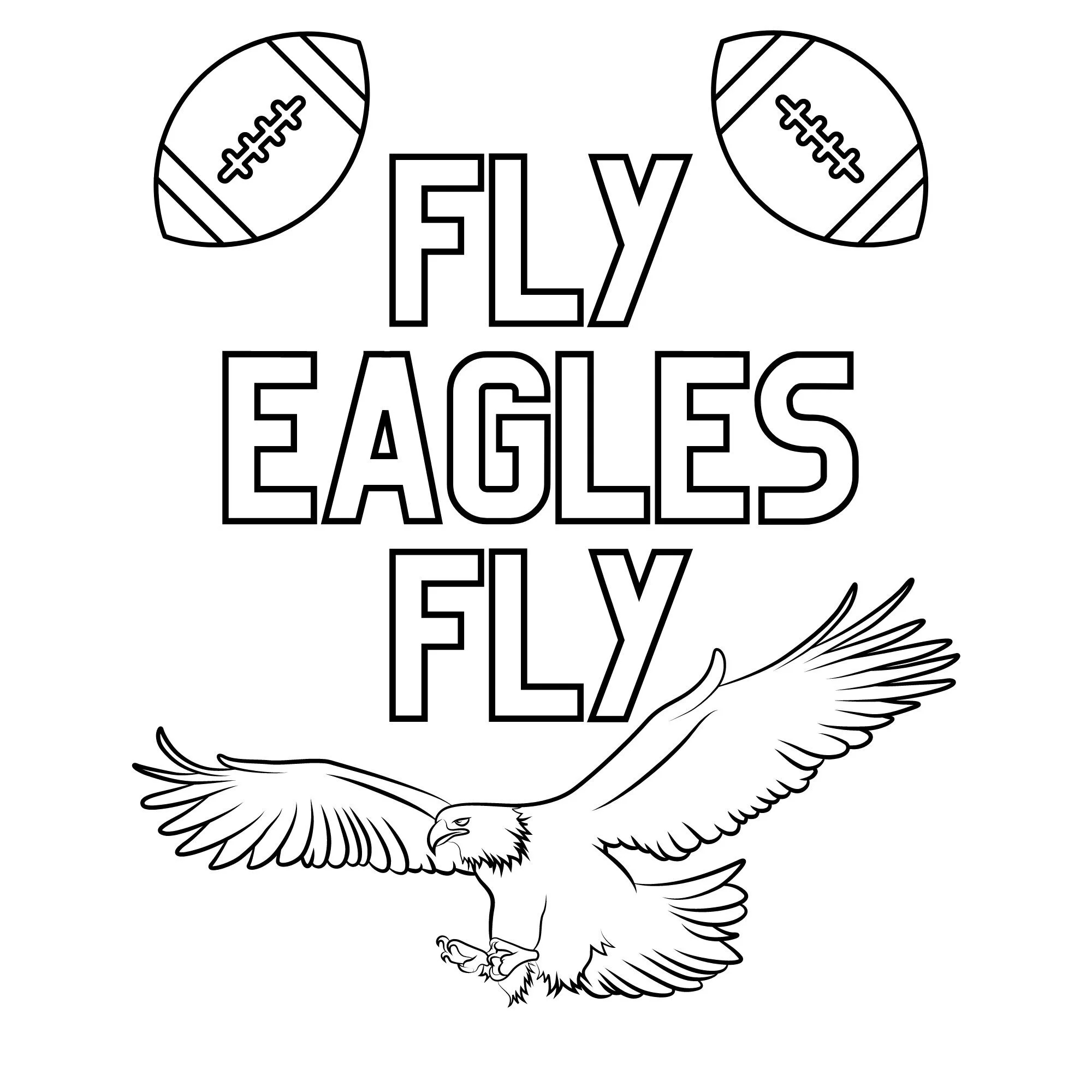 Fly Eagles Fly Kids Printable Coloring Page Etsy Canada