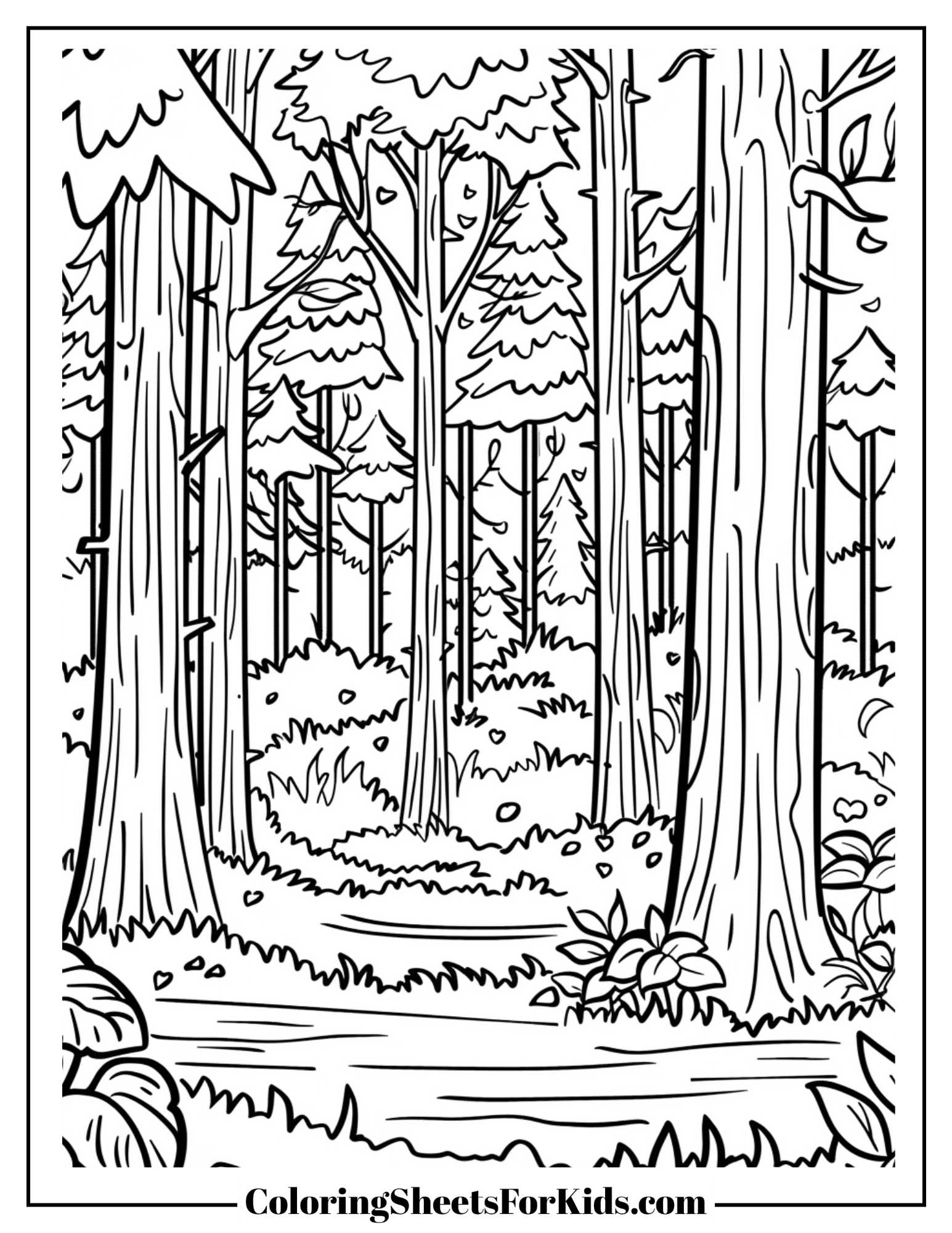 Forest Coloring Pages Free Downloads Coloring Sheets For Kids