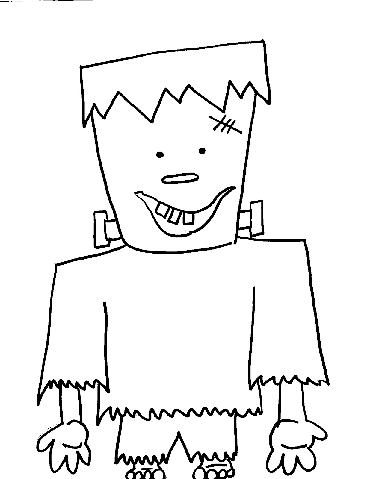 Frankenstein Coloring Page For Halloween Nest Of Posies