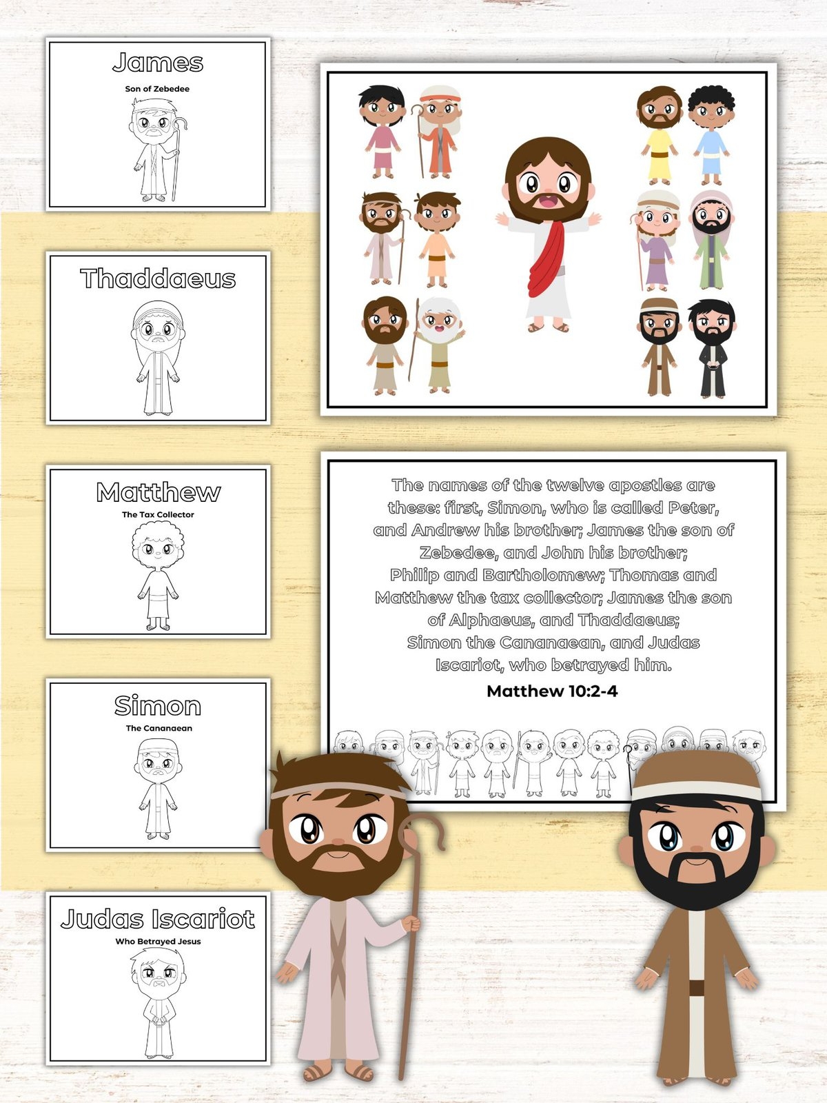 Free 12 Disciples Coloring Pages Healing Home