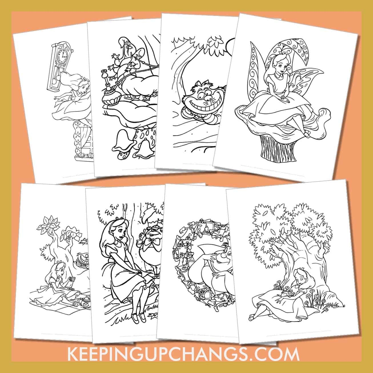 Free Alice In Wonderland Coloring Pages Sheets TOP Printables Free Alice In Wonderland Coloring Pages Sheets TOP Printables