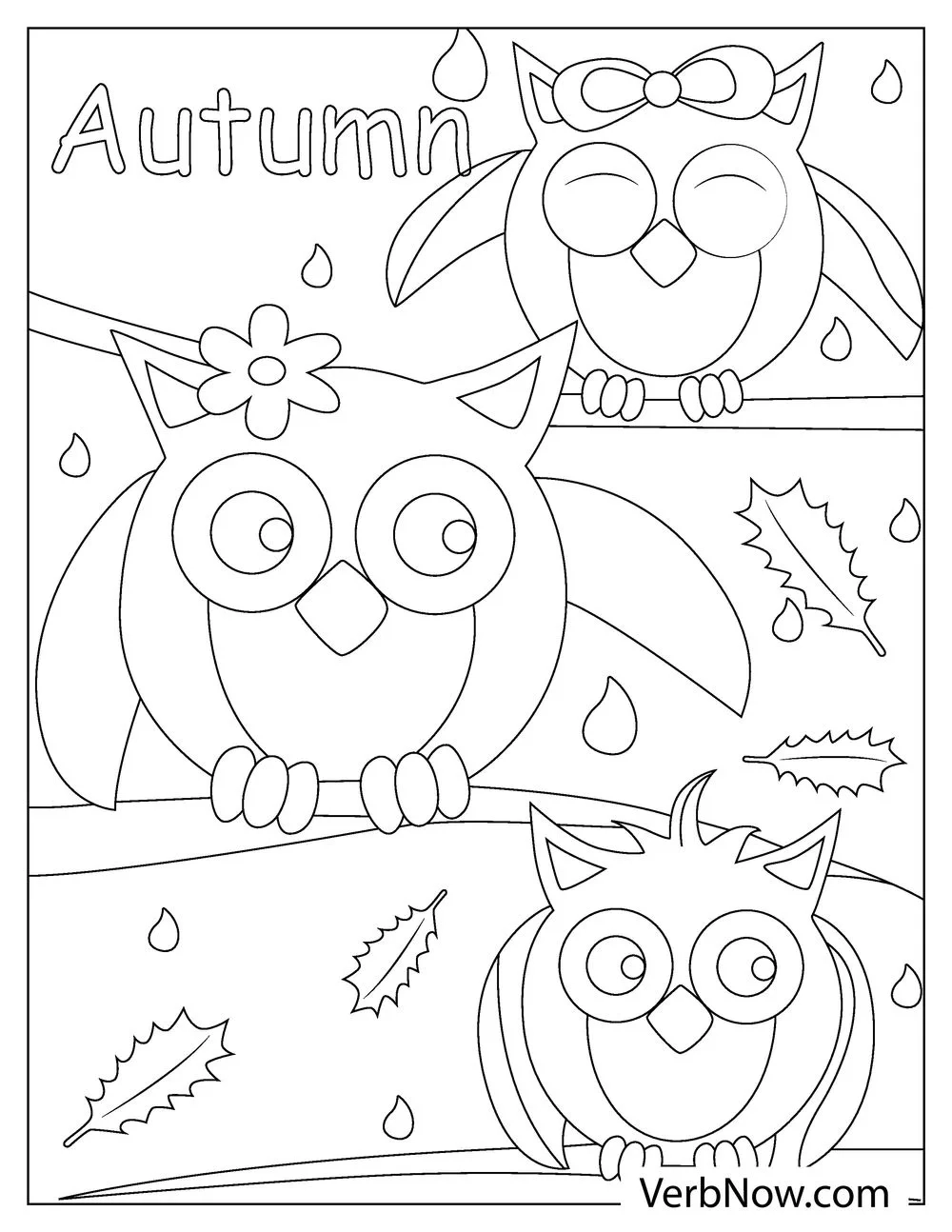 Free AUTUMN Coloring Pages For Download Printable PDF 