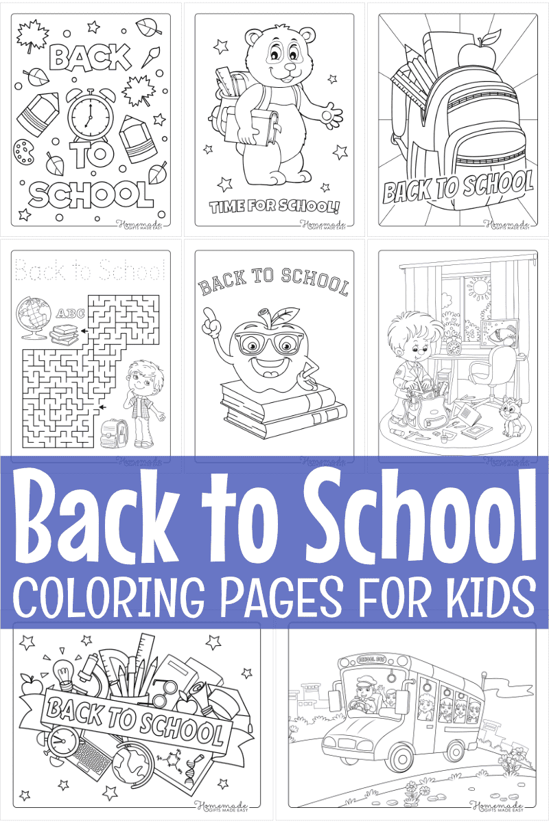 Free Back To School Coloring Pages Printable Free Back To School Coloring Pages Printable