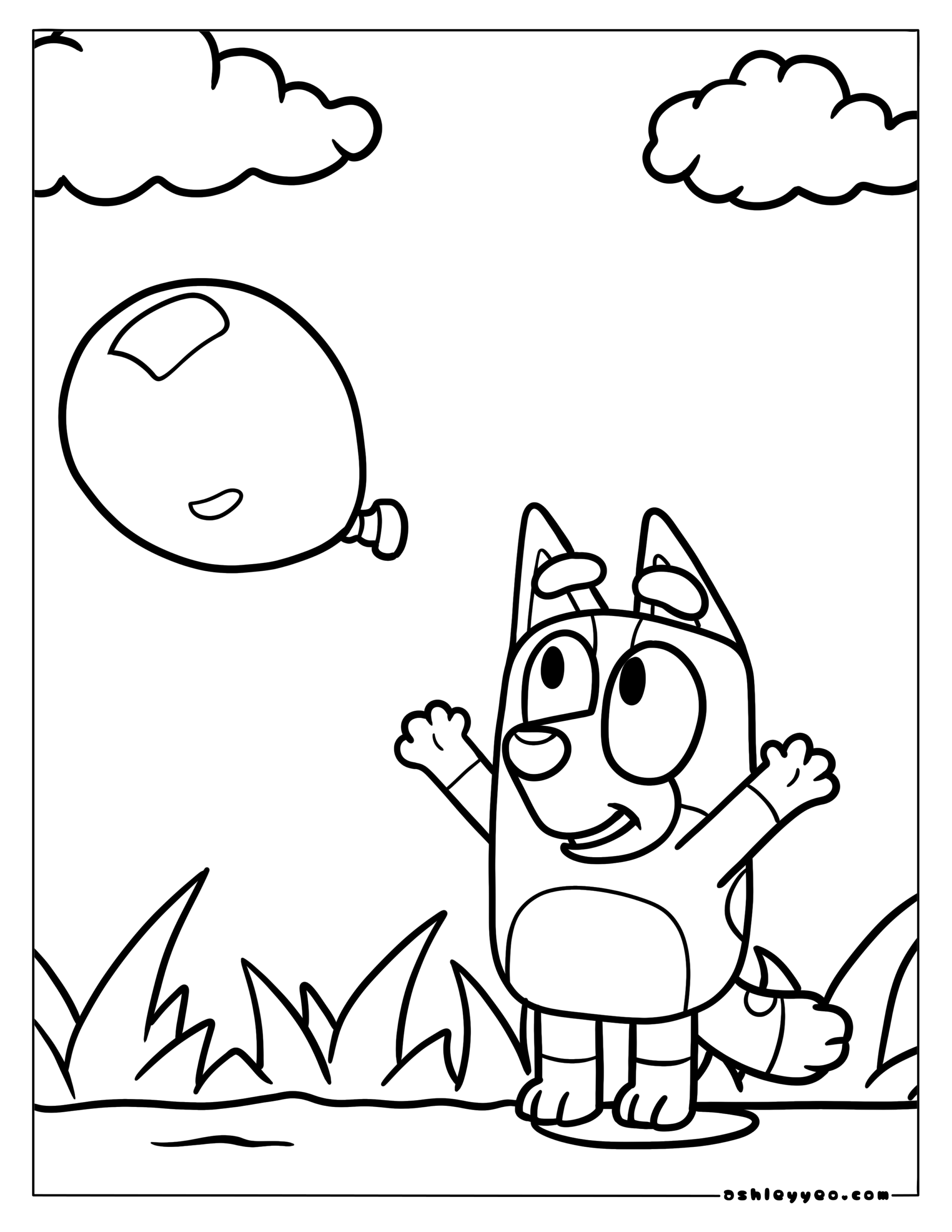 Free Bluey Coloring Pages For Kids Ashley Yeo