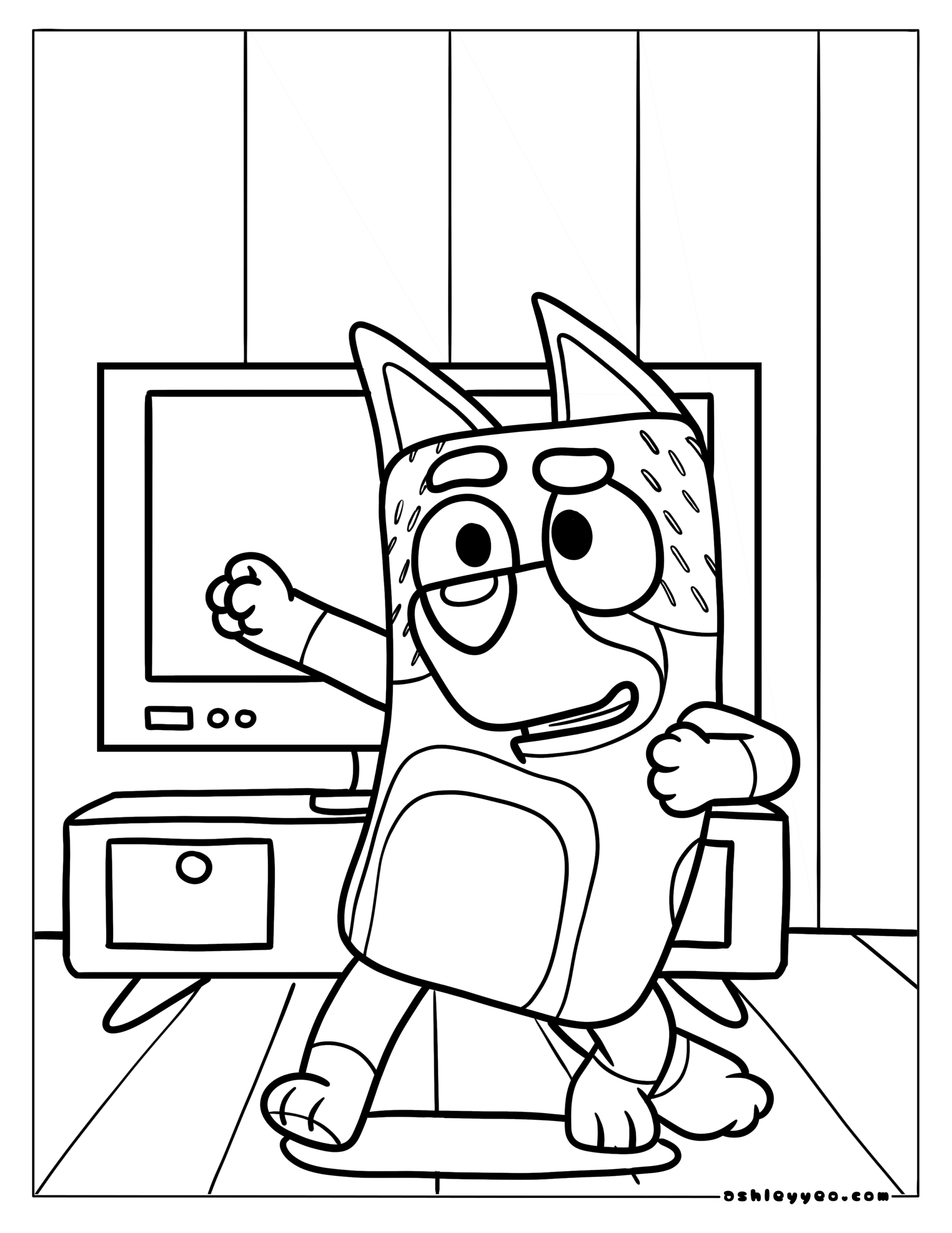 Bluey Coloring Page Free Printable
