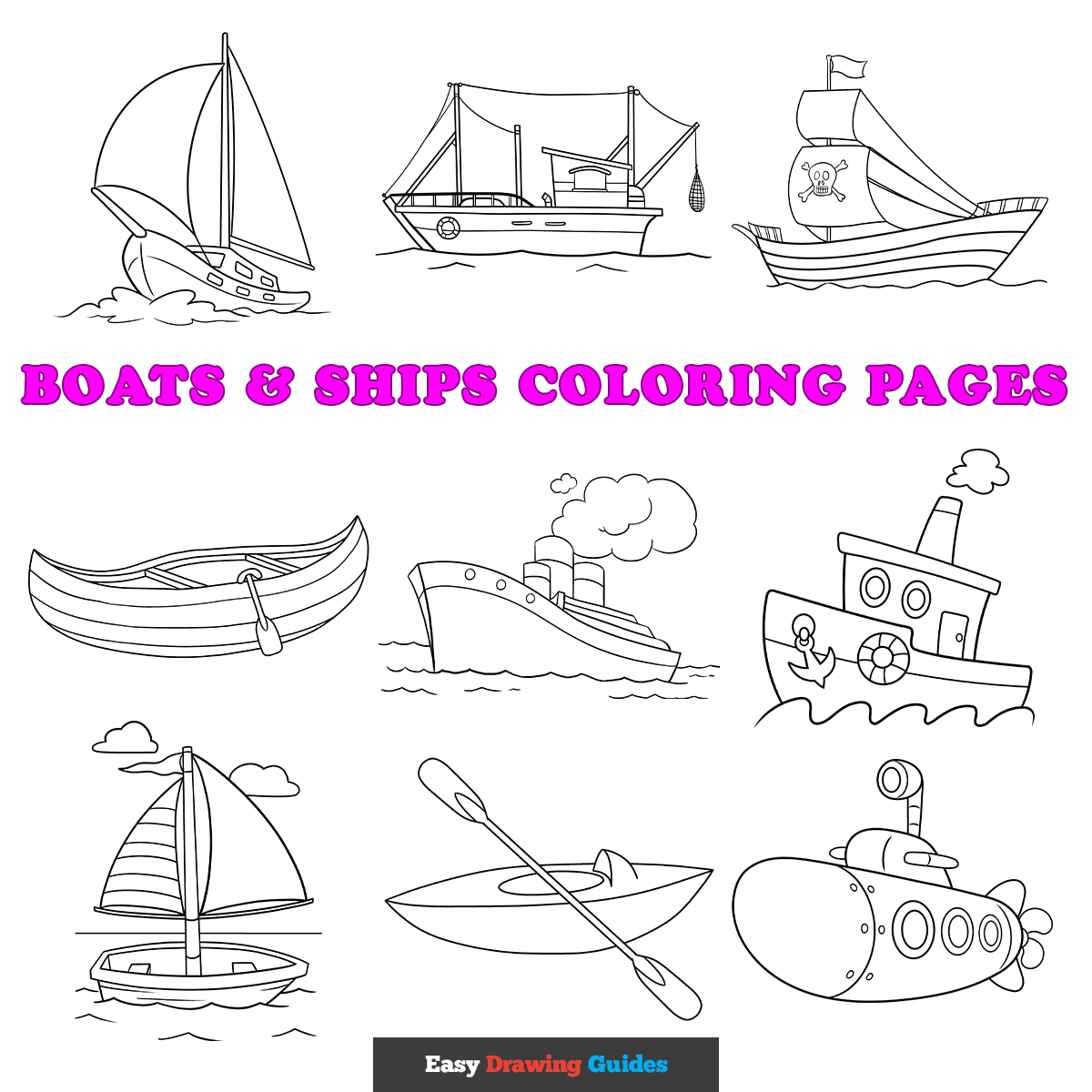 Boat Coloring Pages Printable