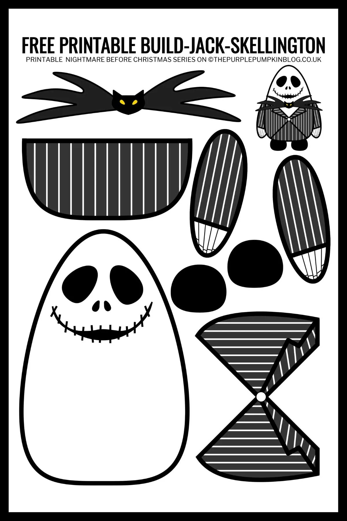 Free Printable Jack Skellington Coloring Pages