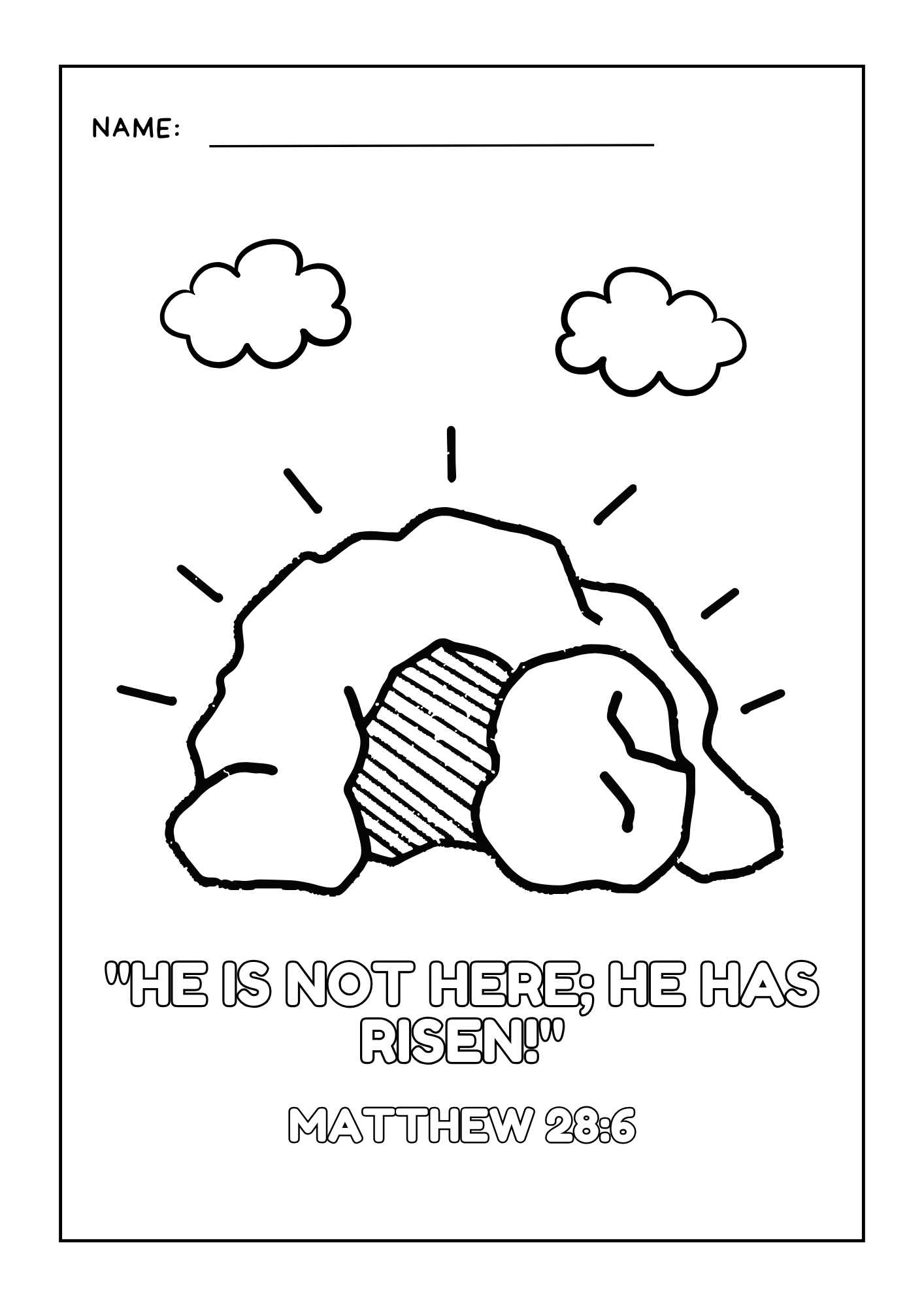 Free Easter Religious Coloring Pages