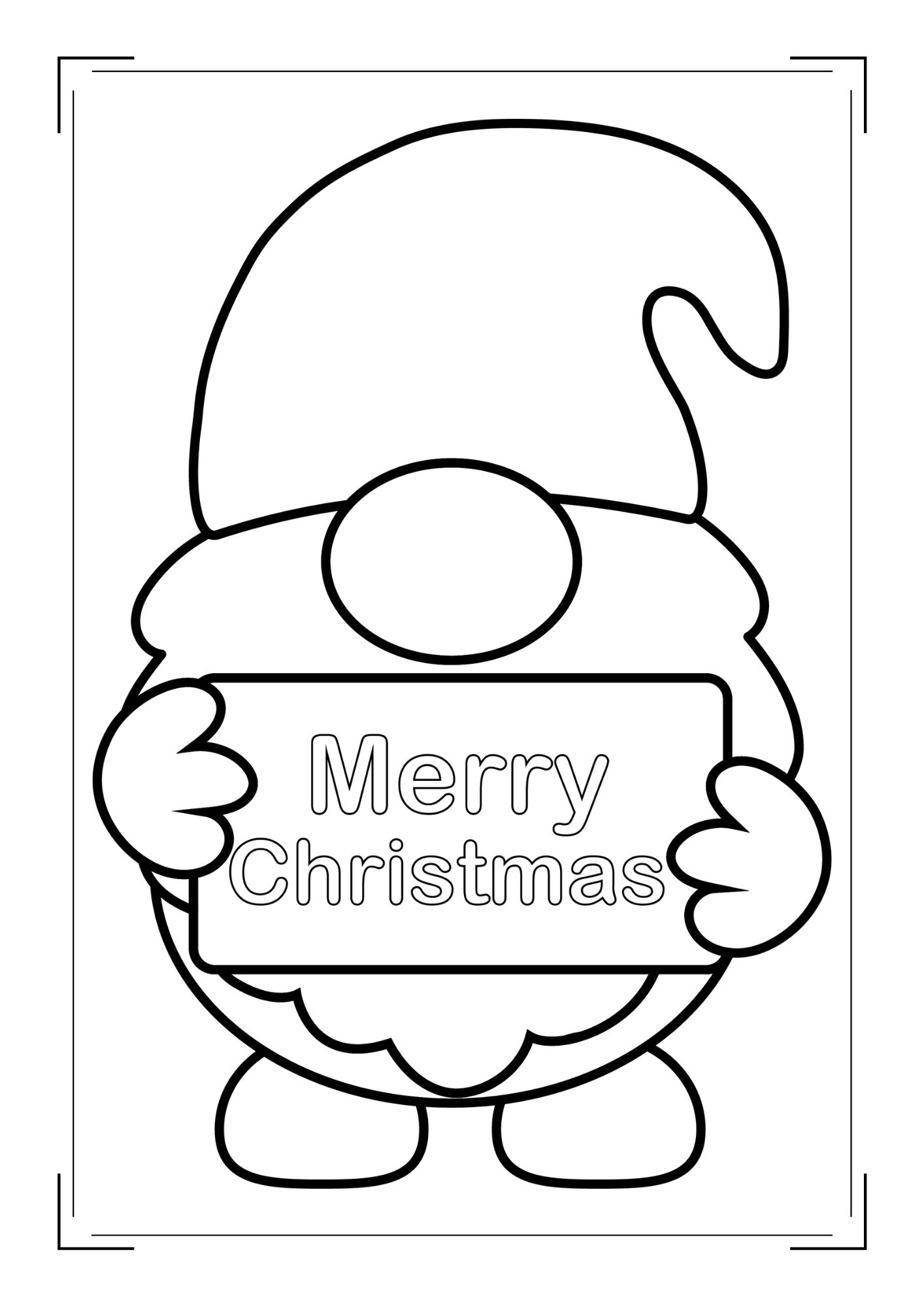 Free Christmas Gnome Coloring Book 14 Pages 