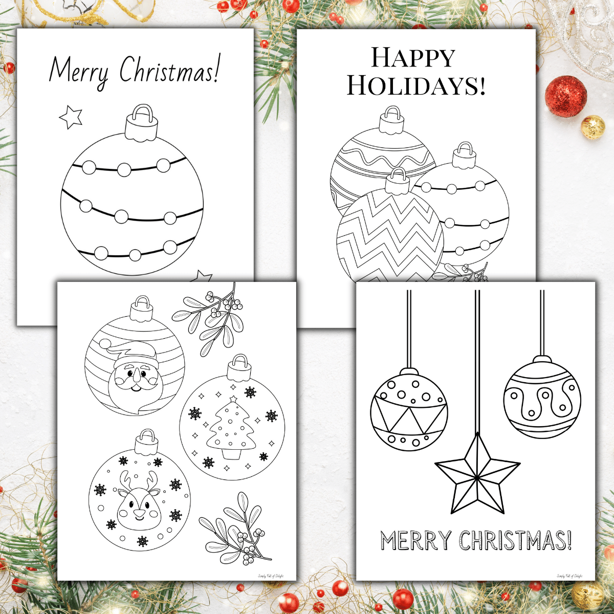 Free Christmas Ornament Coloring Pages For Kids Simply Full Of Delight Free Christmas Ornament Coloring Pages For Kids Simply Full Of Delight