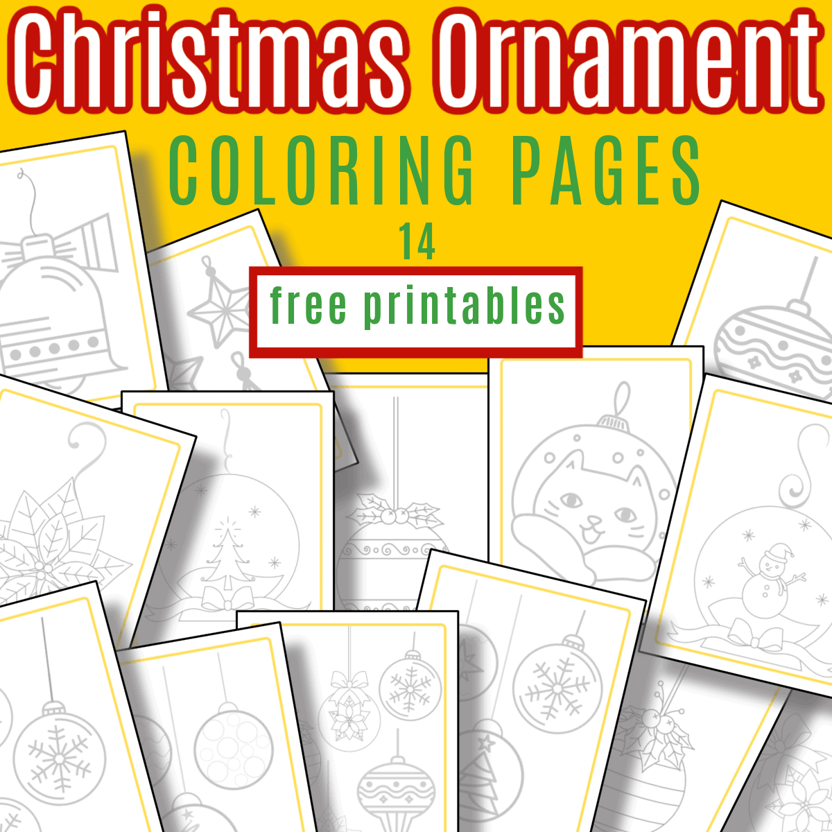 Free Christmas Ornament Coloring Pages Organized 31