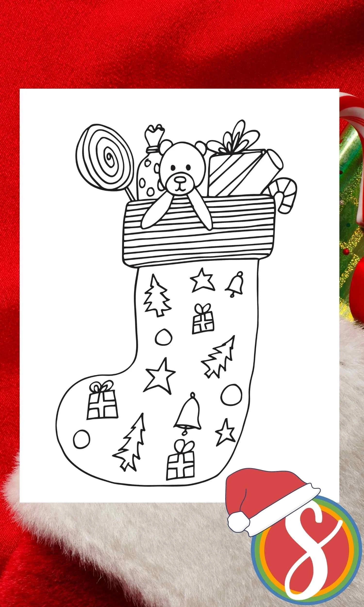 Free Christmas Stockings Coloring Pages Stevie Doodles