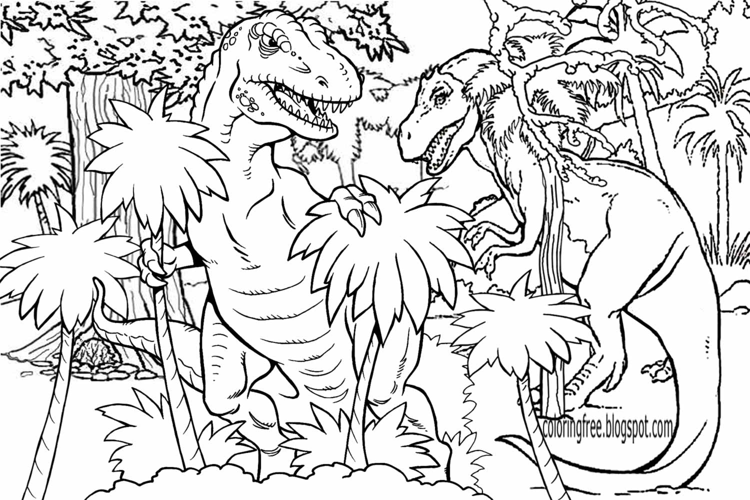 T-Rex Printable Coloring Pages T-Rex Printable Coloring Pages