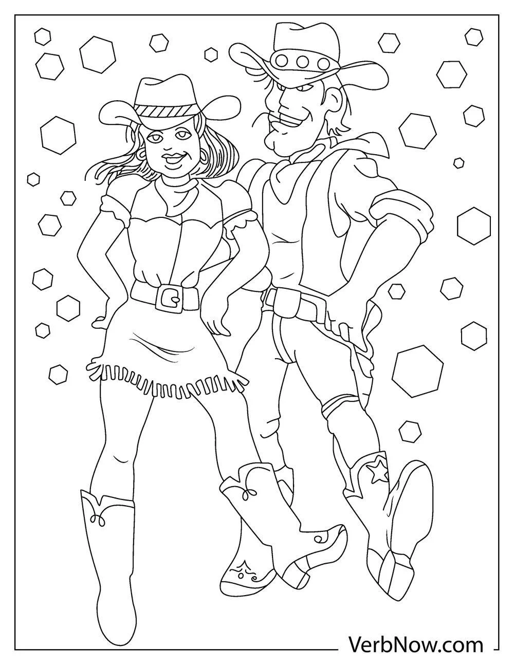 Cowgirl Coloring Pages Free