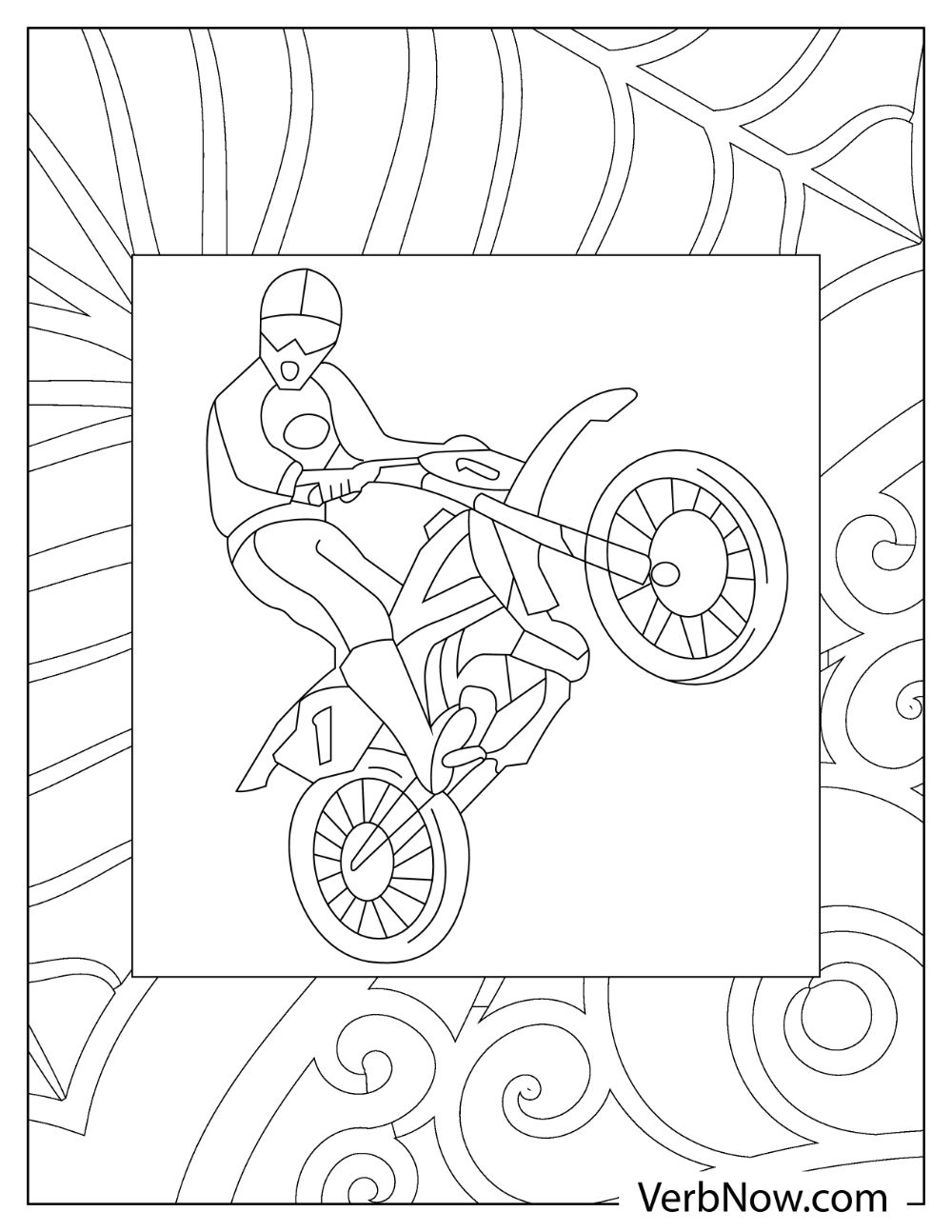 Dirt Bike Printable Coloring Pages