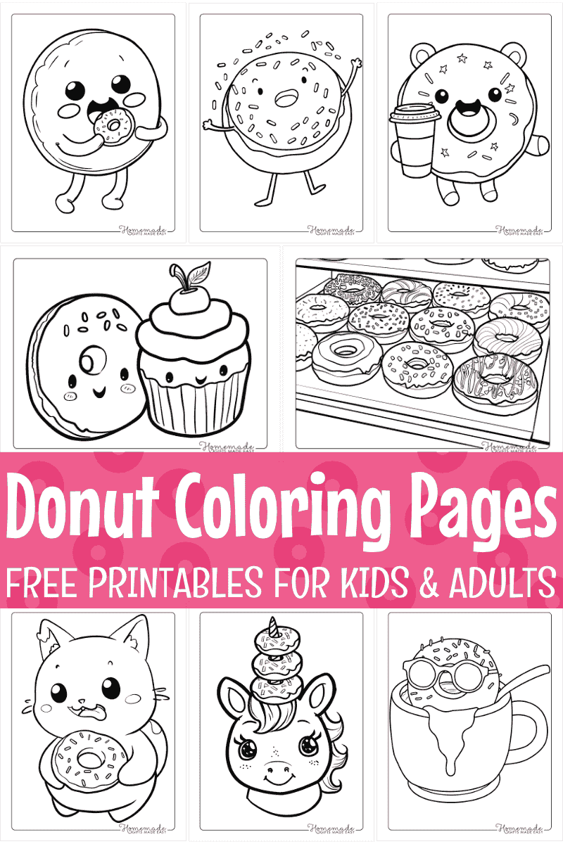 Free Donut Coloring Pages For Kids U0026 Adults Free Donut Coloring Pages For Kids U0026 Adults