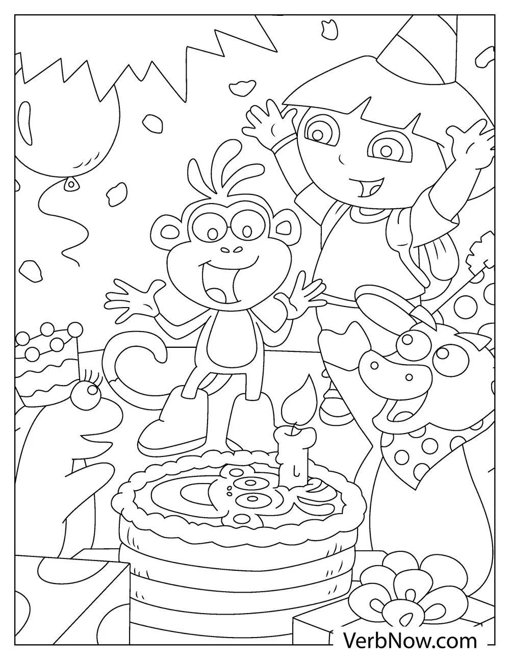 Free DORA Coloring Pages For Download Printable PDF 