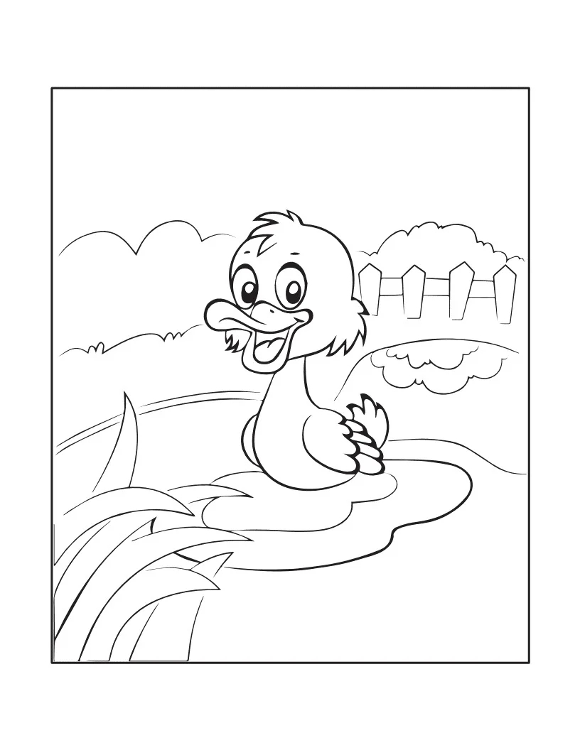 Duck Coloring Page Printable