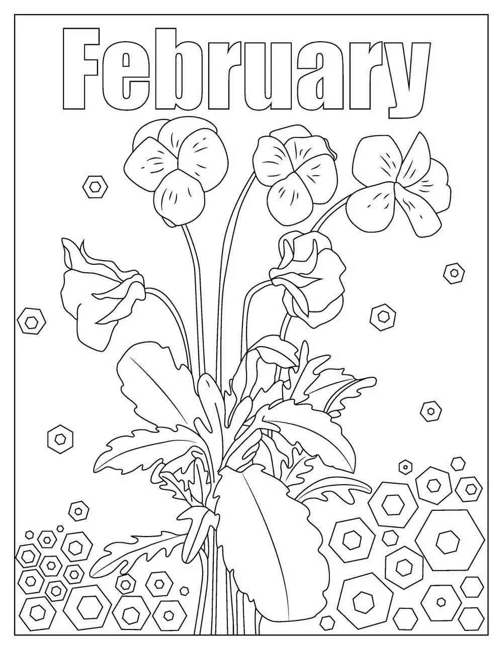 Free Printable February Coloring Pages Free Printable February Coloring Pages