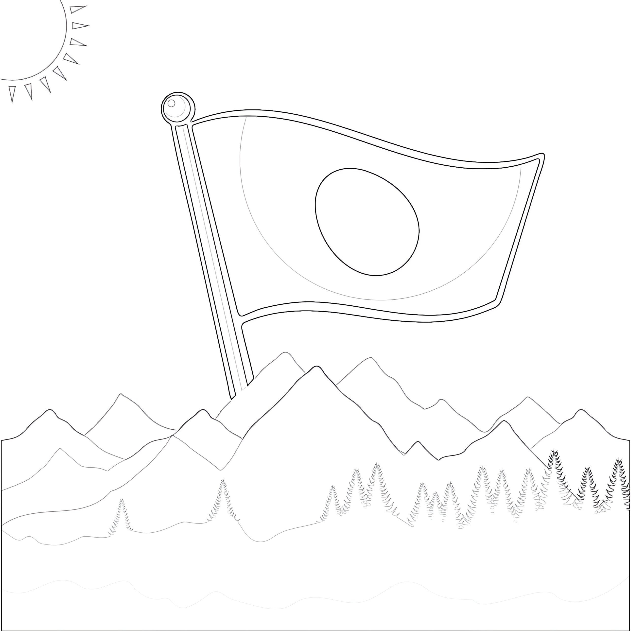 Free Flag Coloring Sheets Coloring Pages Mimi Panda