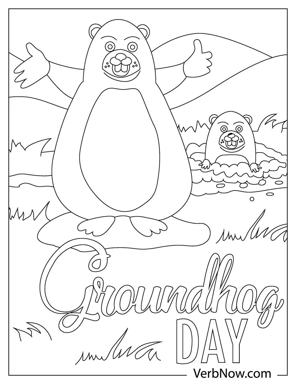Groundhog Coloring Page Free Printable Groundhog Coloring Page Free Printable