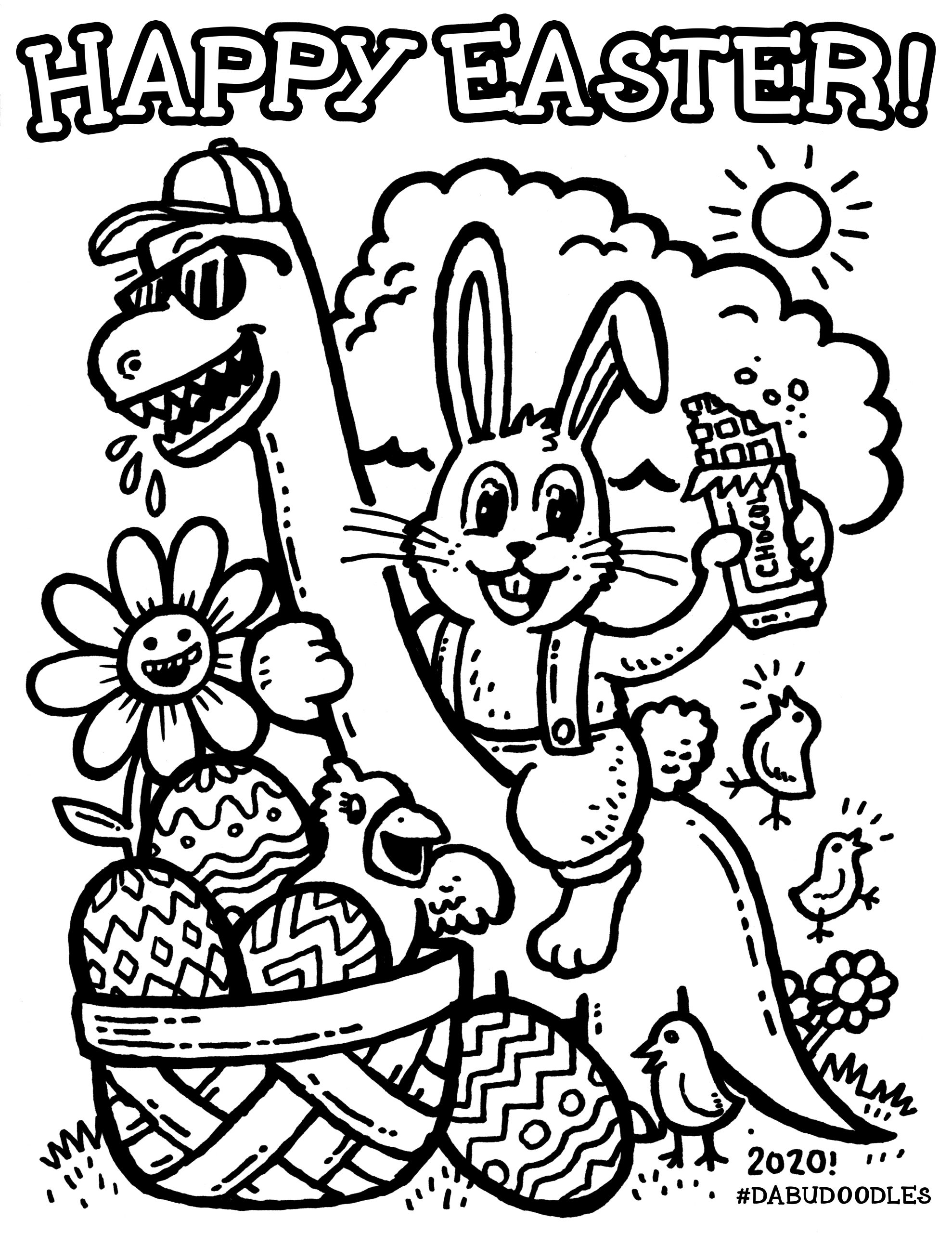 Free Happy Easter Coloring Page Dabu Doodles Worksheets Library Free Happy Easter Coloring Page Dabu Doodles Worksheets Library