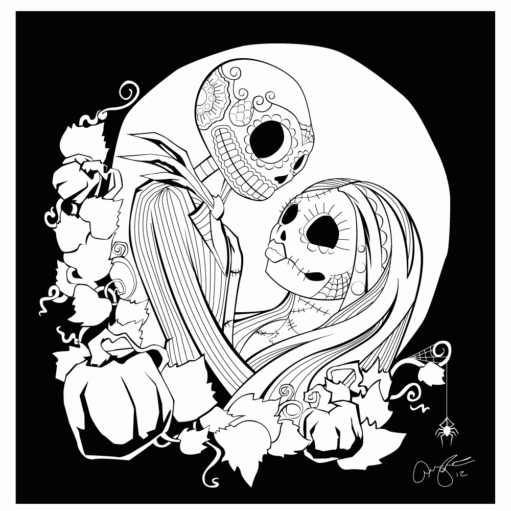 Printable Jack And Sally Coloring Pages Printable Jack And Sally Coloring Pages