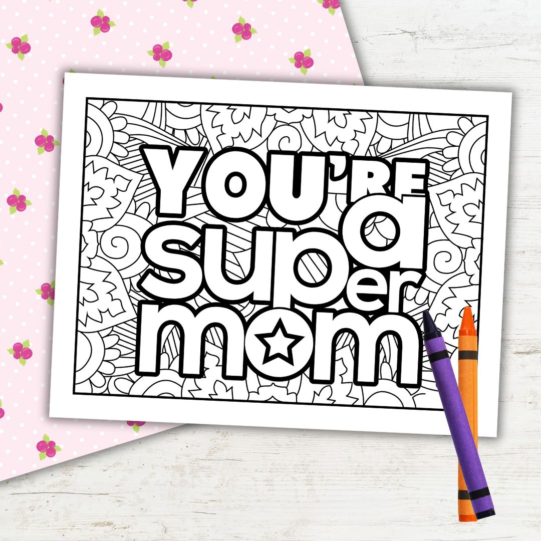 Mothers Day Coloring Page Free