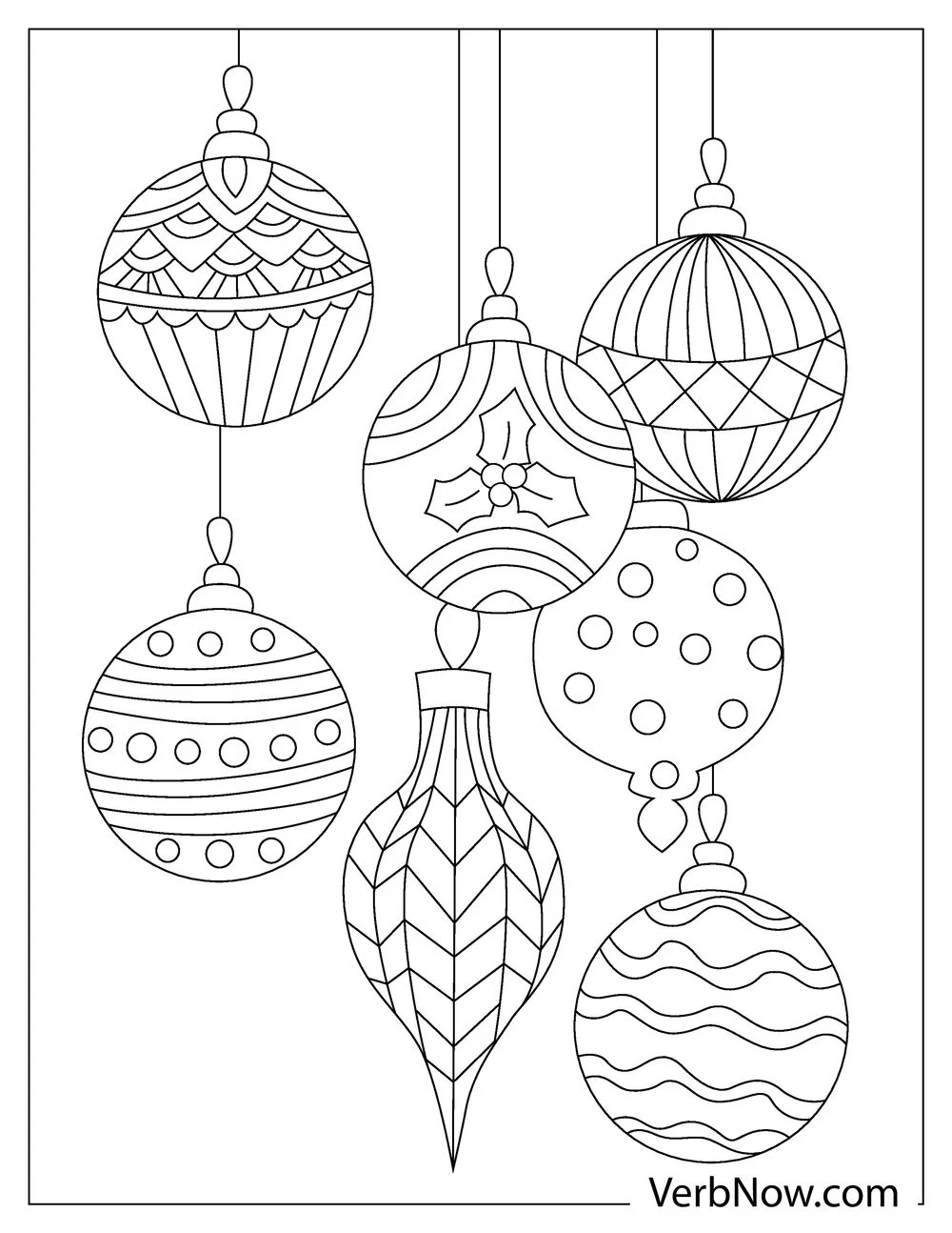 Free Christmas Ornaments Coloring Pages Printables Free Christmas Ornaments Coloring Pages Printables