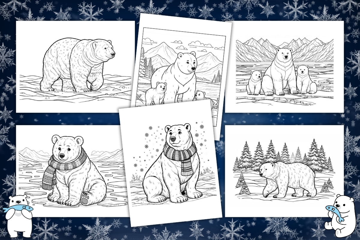 Free Coloring Pages Of Polar Bears